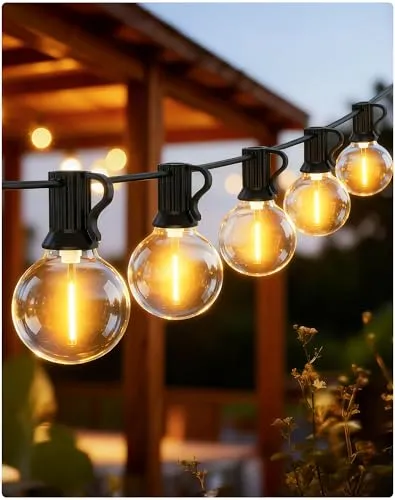 EVXFG Lichterkette Außen Outdoor 20M-LED Strom in schwarz von EVXFG