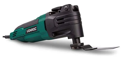 VONROC Multifunktionswerkzeug/Oszillationswerkzeug 300W – Schnellwechselsystem, variable Drehzahl – Inkl. Zubehör und Aufbewahrungstasche