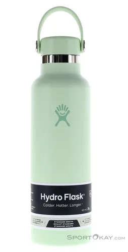 HYDRO FLASK Standard Mouth Trinkflasche 621ml - Isolierte Edelstahl-Wasserflasche mit auslaufsicherem Deckel - Thermobehälter mit doppelwandiger Vakuumisolierung, hält Getränke bis zu 24h kalt und 12h warm. Ideal für Sport und unterwegs.