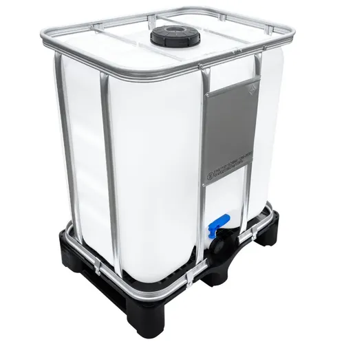 300l IBC Container mit UN-Zulassung auf PE-Palette - Wasserspeicher & Regentonnen, lebensmittelechter Container mit UN-Zulassung, ideal für Gartenbewässerung und Hauswasserversorgung.