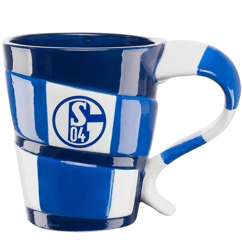 FC Schalke 04 Kaffeebecher Tasse Becher Schal Blockstreifen S04 Logo Fanartikel