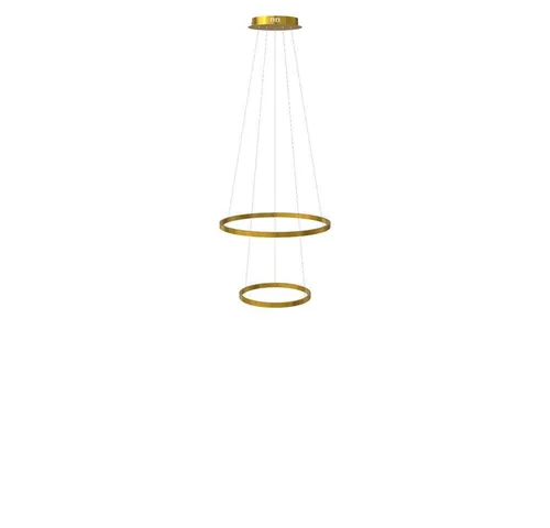 s.luce LED-Hängelampe Gold, Rund, 60x3.3x1.3 cm – Stilvolle Innenbeleuchtung - Die s.luce LED-Hängelampe vereint modernes Design und Funktionalität. Ideal über Esstischen oder in Empfangsbereichen, sorgt sie für eine einladende Atmosphäre mit dimmbarer Lichtstimmung.