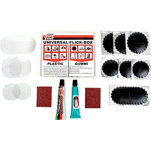 Tip top reparatie-assortiment universal patch box box plastic rubber
