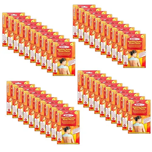 40er Set Wundmed Nackenpflaster | Wärmepflaster Nacken Pflaster | Schmerzpflaster Wärmetherapie Schulter | Wärmepad Rücken