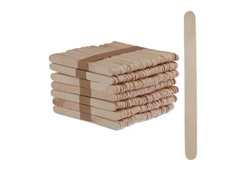 relaxdays Eisform Holz Eisstiele 900 Stück