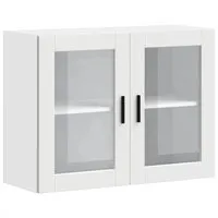 vidaXL Küchen-Hängeschrank Porto Weiß mit Glastür - Küchenhängeschrank mit viel Stauraum und eleganten Glastüren, ideal für eine platzsparende Wandmontage und eine stilvolle Küchengestaltung.