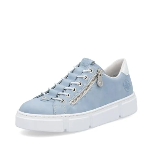 Rieker Damen Low-Top Sneaker N5952 - Damen-Sneaker aus Kunstleder mit flachem Absatz und Reißverschluss, ideal für bequemen Alltag und Freizeitaktivitäten.