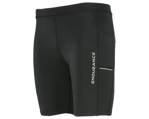 ENDURANCE Energy V2 M Short Tights – Schwarz - Hochwertige kurze Herrentights für sportliche Männer. Mit Quick-Dry-Technologie und Tunnelzugverschluss für perfekten Halt. Ideal für komfortable, leistungsstarke Workouts.