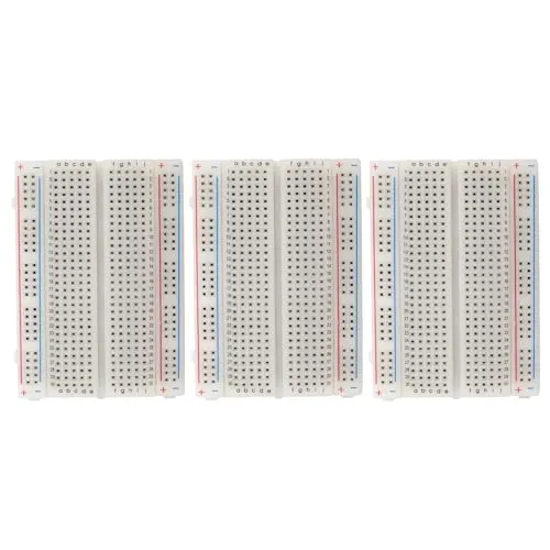 MMOBIEL 3St. PCB Breadboards Prototyp Schaltung Board Lötfrei - 3x400 Punkte - Kompatibel mit DIY Arduino, Raspberry Pi 2/3 / 4/5 Projekte Proto Shield Distribution - Verbindungsblöcke