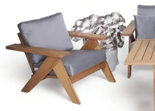Bequemsessel Gartensessel Relaxsessel für Balkon und Garten - Moderner Sessel in Grau, ideal für entspannte Stunden im Freien. Mit hochwertigen Materialien und kompakten Maßen bietet er Komfort und Stil für Erwachsene.