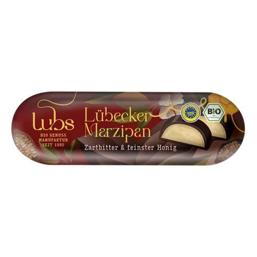 Lübecker Marzipan - Brot Zartbitter & feinster Honig 50g | LUBS