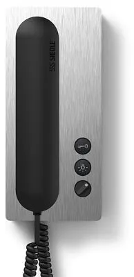 Siedle HTA 811-0 E/S Haustelefon - Haus-Alarmanlagen: Edles Edelstahl/Schwarz Design, hörgerätekompatibel und mit praktischen Funktionen wie Türöffner und Rufabschaltung für höchste Sicherheit und Komfort.