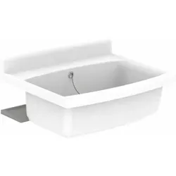 Sanit ABU Abusanitär Ausgussbecken MAXI 70 cm - Küchenspülen & Spülbecken, hochwertiges Kunststoffbecken mit praktischer Abtropffläche, ideal für Küche und Waschraum.