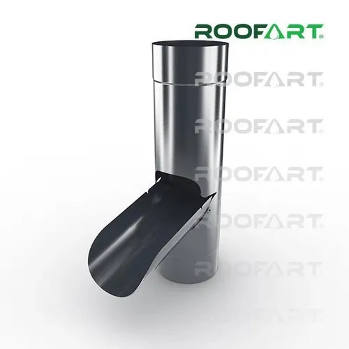 Fallrohrklappe Regenrohrklappe Roofart anthrazit RAL 7016 Größe 87 mm Durchmesser