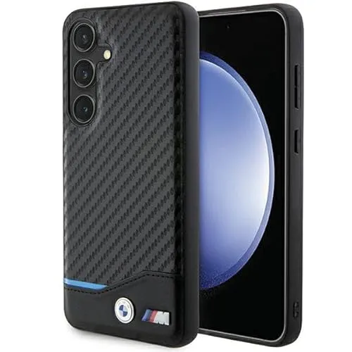 BMW Hülle für Samsung Galaxy S24, S23, S22, S21 mit Carbon-Leder - TPU Schutzhülle im eleganten BMW Design, bietet optimalen Schutz und Stil für Ihr Samsung Galaxy.