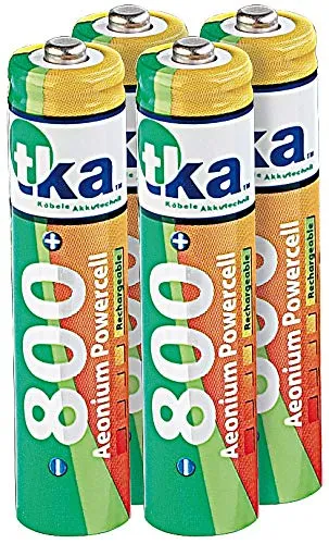 Produktbild tka Köbele Akkutechnik Akku Telefon: 800 mAh Hybrid-Akku AAA Micro Aeonium-Powercell 4er-Set (Batterien für Telefon, Akkus, wiederaufladbare)