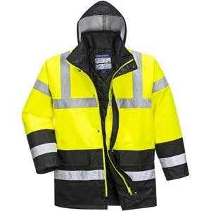 Portwest S466 Winter Verkehrsjacke, gelb-schwarz, Gr. 3XL - Arbeits- & Schutzkleidung: Wasserdichte Warnschutzjacke bis -40°C, strapazierfähig und mit optimaler Wärmeisolation, ideal für alle Witterungsbedingungen.