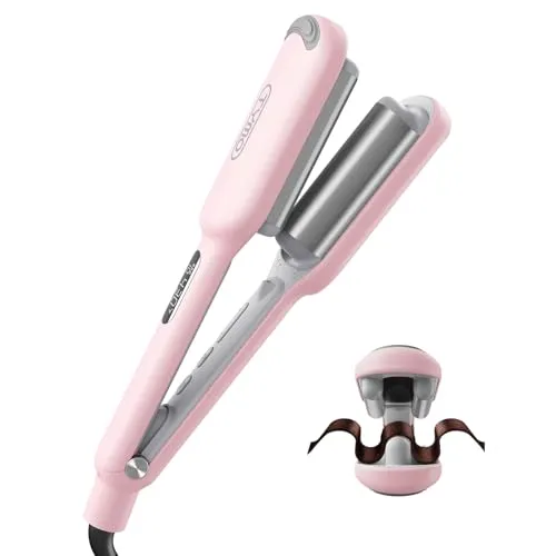 TYMO ROVY Welleneisen für haare, Lockenstab große Locken geeignet für Anfänger, Sofortiges Wellen, 25mm Ionen Keramik Hair Curler für Lange kurze Haare mit 4 Temperaturen LED-Anzeige, Anti-Verbrennung