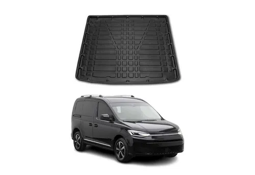 OMAC Kofferraummatte für VW Caddy 2020-2025 - Gummi TPE Schwarz - Fahrzeugspezifische Kofferraummatte, wasserdicht und rutschfest für optimalen Schutz und einfache Reinigung. Ideal für ein gepflegtes Fahrzeuginnere.
