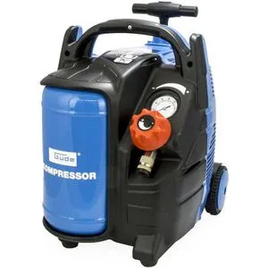Güde Kompressor Airpower 200/10/5 TY - Ölfreier 1-Zylinder Kolbenkompressor mit 5L Kesselinhalt, 10 bar Druck und hoher Flexibilität dank Trolley-Design - ideal für vielseitige Anwendungen.