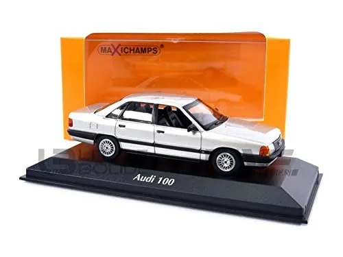 Maxichamps 940015202 1:43 Audi 100-1990 Silber Metallic Sammlerstück Miniaturauto Silber