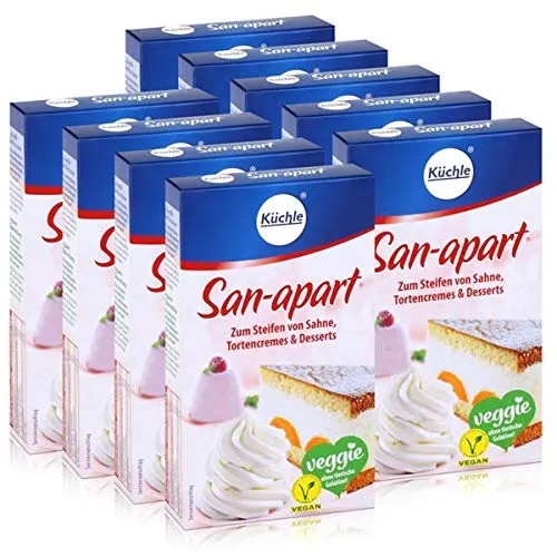 Küchle San-apart 125g - Zum Steifen von Sahne,Tortencremes & Desserts (9er Pack)