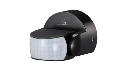 Czujnik ruchu PIR Maclean, na podczerwień, IP65, czarny, zasięg 12m, max. obiąże