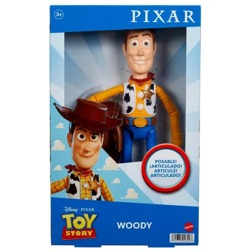 Mattel HFY26 - Disney Pixar Toy Story Woody Actionfigur - Spielfigur mit 13 beweglichen Gelenken, perfekt zum Nachspielen von Abenteuern aus Toy Story. Ideal für Fans ab 3 Jahren und ein tolles Geschenk!