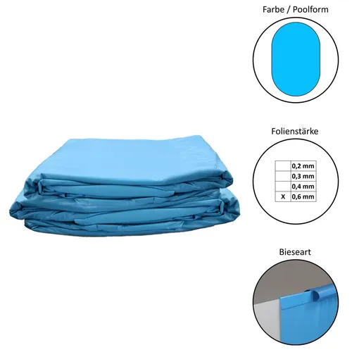 Poolfolie Ersatzfolie Ovalformbecken 916x460x120cm