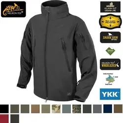Helikon-Tex Jacke GUNFIGHTER – Shark Skin Windblocker – In mehreren Varianten erhältlich, Größe:XL, Farbe:Shadow Grey - Schwarz