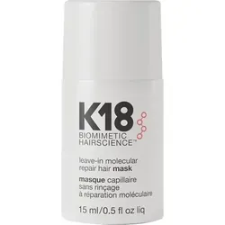 K18 Leave-In Molec.Repair Hair Mask 15 ml - Repariert Haarschäden nach chemischen Behandlungen, für weiches und geschmeidiges Haar