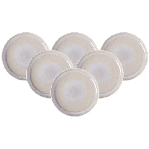 like. by Villeroy & Boch Perlemor Sand Speiseteller 6er Set - Teller aus der trendigen Pottery-Kollektion Perlemor, 27,1 cm, einzigartiges Design mit fließenden Effektglasuren, spülmaschinen- und mikrowellenfest. Ideal für stilvolle Anlässe oder den Alltag.