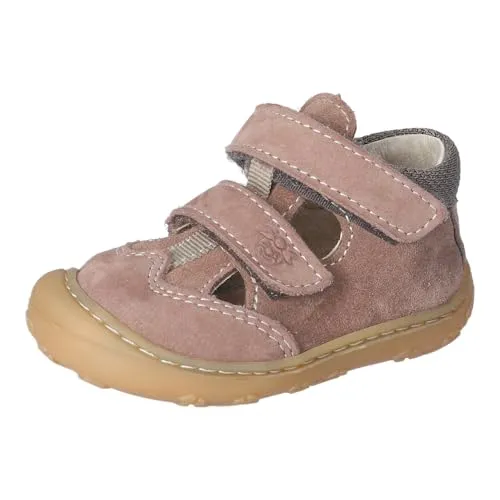 Ricosta Pepino Ebi Sandale, Schoko, Weit, Gr. 18-26 - Sandaletten für Kinder aus hochwertigem Leder mit Klettverschluss für optimalen Halt. Die weiche Gummi-Laufsohle dämpft Schritte und schützt die kleinen Füße.