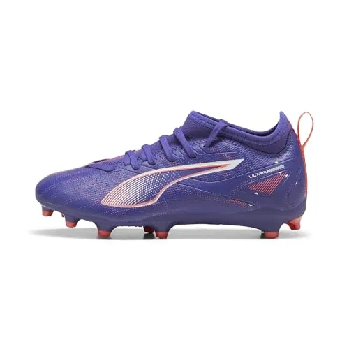 PUMA Ultra 5 Match FG/AG Jr Soccer Shoe - Fußballschuhe mit optimaler Traktion durch FastTrax Stollen, ideal für festen Boden und Kunstrasen, und leichter Stützrahmen für schnelle Richtungswechsel.