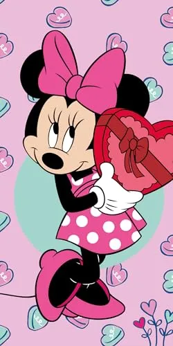 Jerry Fabrics Disney Minnie Mouse Duschtuch Strandtuch Badetuch pink 70 x 140 cm