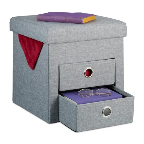 Sitzhocker mit Stauraum Beinhocker Dielenhocker Falthocker Truhenhocker Ottomane