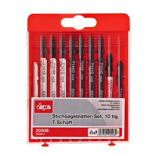 Stichsägeblätter Set 10 tlg. T-Schaft DSSB10
