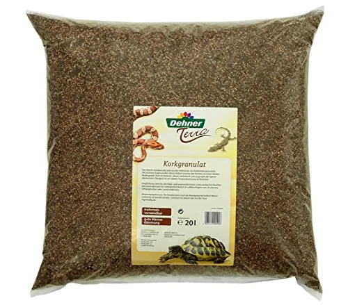 Dehner Terra Reptilienzubehör - Korkgranulat Einstreu, 20 l für optimale Wärmedämmung und mehrfach verwendbar in Wald- und Savannenterrarien