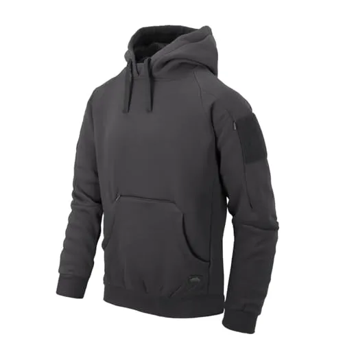 Helikon-Tex Urban Tactical Hoodie Lite Kangaroo, GRAU, Medium - Sweatshirts & Kapuzenpullover für Herren – Robuster Hoodie aus elastischem Baumwollmischgewebe mit vielseitigen Taschen und verstellbarer Kapuze für optimalen Komfort und Funktionalität.