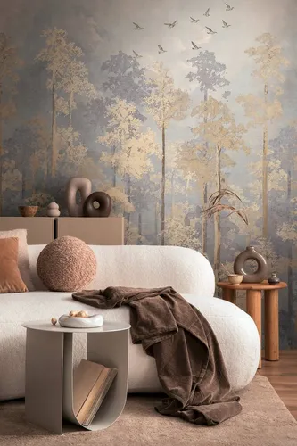 Fototapete Waldtapete Beige 791447 in gelb von A.S. Création