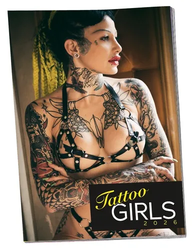 Tattoo-Girls Kalender 2026 Akt Erotik Wandkalender Loch Kalender