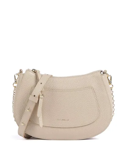 Beige Damentasche mit Kettenriemen und Außentasche - Elegante beige Damentasche mit praktischem Kettenriemen und zusätzlicher Außentasche. Ideal für modebewusste Frauen, die Stil und Funktionalität schätzen. Hochwertiges Material und durchdachtes Design für jeden Anlass.