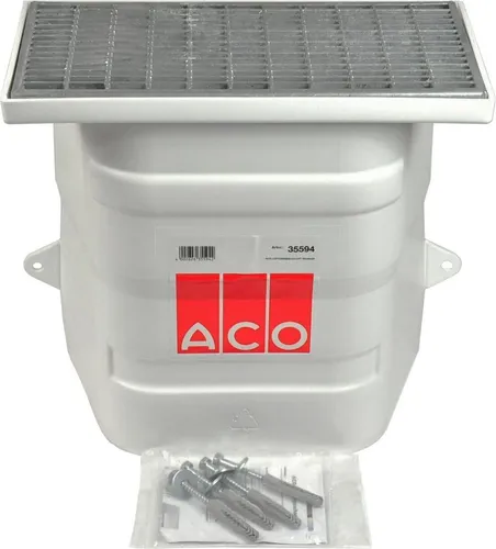 ACO Lüftungsschacht 40x40 ohne Boden - Fensterlichtschächte aus robustem Polypropylen mit verzinktem Stahlrost, ideal für optimale Belüftung im Kellerbereich. Maße: 40x40 cm.