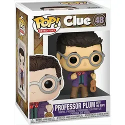 Funko POP! Vinyl: Clue-Professor Plum Mit Rope - Sammelfigur für Clue-Fans - Chibi Figuren, ideale Sammlergröße von 9,5 cm, aus hochwertigem Vinyl für Langlebigkeit, perfektes Geschenk für Clue-Enthusiasten und eine Bereicherung für jede Sammlung.