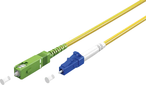 GOOBAY 59648 - Simplex LWL Patchkabel SC-APC (8) auf LC-UPC, 1.0 m, hochgeschwindigkeitsfähig und ideal für FTTH-Anwendungen