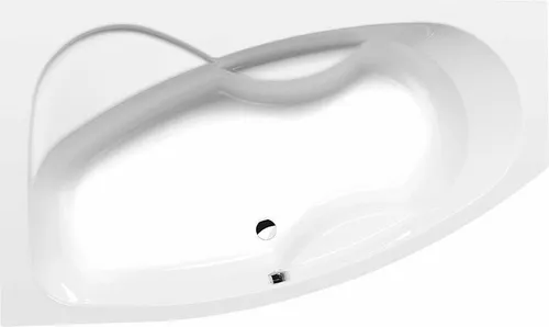 Raumspar Badewanne MAMBA 170 x 100 cm – Weiß, links - Stylische Raumsparwanne mit integrierter Sitzfläche und Armlehne, ideal für kleine Bäder. Inklusive höhenverstellbarer Füße für flexiblen Einbau und optimalen Komfort.