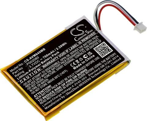 TECHTEK Akku Kompatibel mit [Alecto] DVM-64 Ersetzt P002080 von Techtek