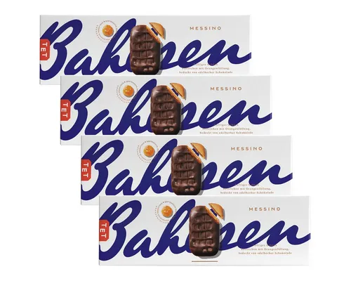 LEIBNIZ Kekse, Bahlsen Messino Orangenfüllung und edelherb Schokolade 125g 4er Pack