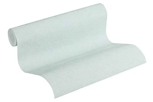 Livingwalls Vliestapete New Walls Tapete Uni 10,05 m x 0,53 m blau grün Made in Germany 374302 37430-2