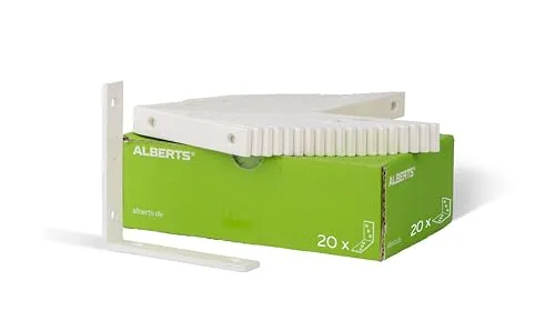 Alberts 20x Balkenwinkel - Robuste Metallwinkel für Ihre Projekte - Winkel & Holzverbinder, 20 Stück, aus zinkphosphatiertem Stahl, ideal für stabile Verbindungen und langlebige Konstruktionen.